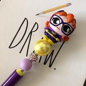 DC Comics: Bat Girl handmade beaded pen
